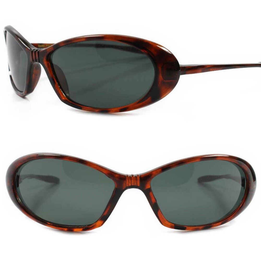 True Vintage Classic 80s Old Stock Tortoise Wrap Around Sporty Oval Sunglasses